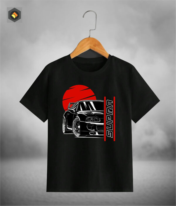 supra black Premium Quality T shirt(Supra with Red Sun)