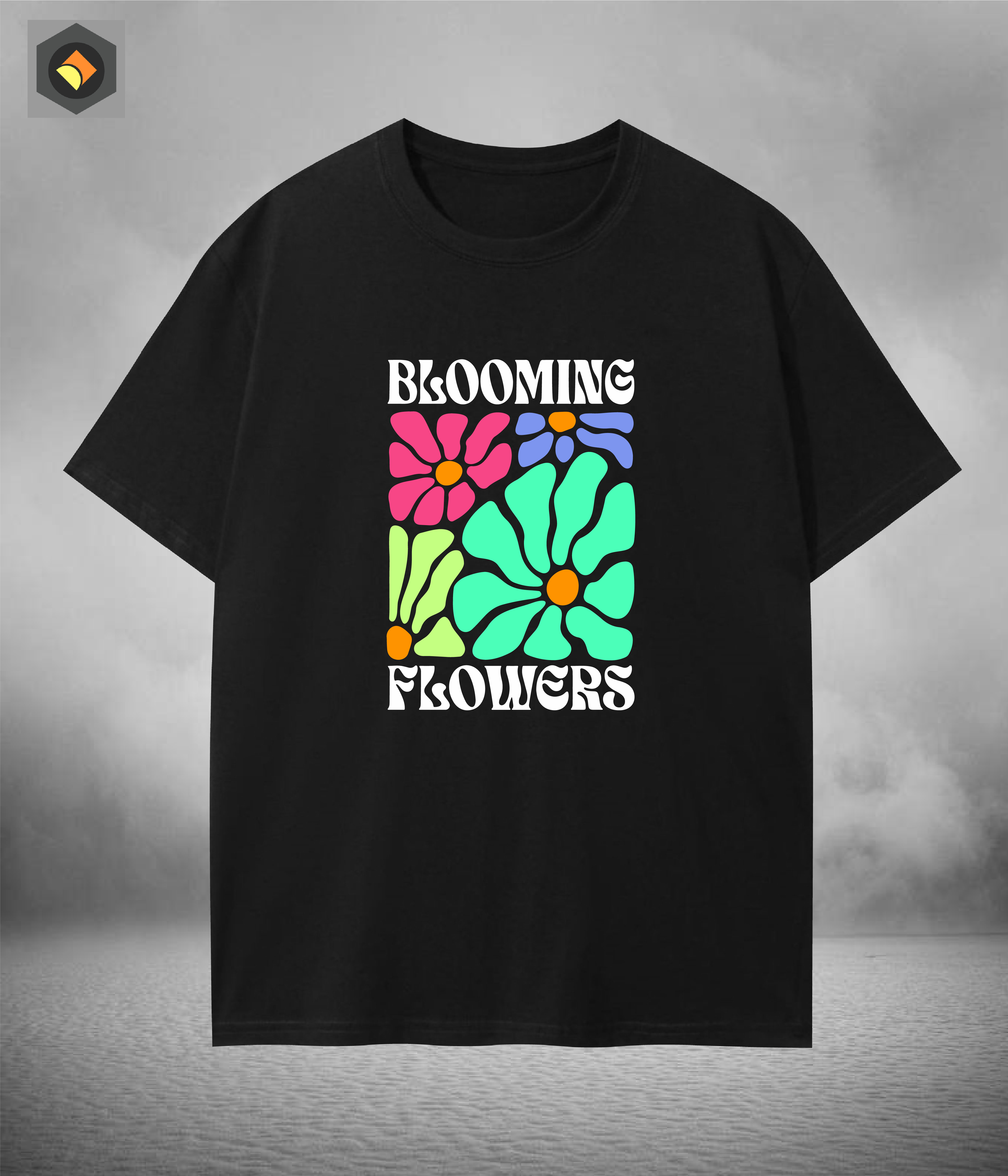 Premium Quality Womens Dropshoulder (Bright Flower-colorful)
