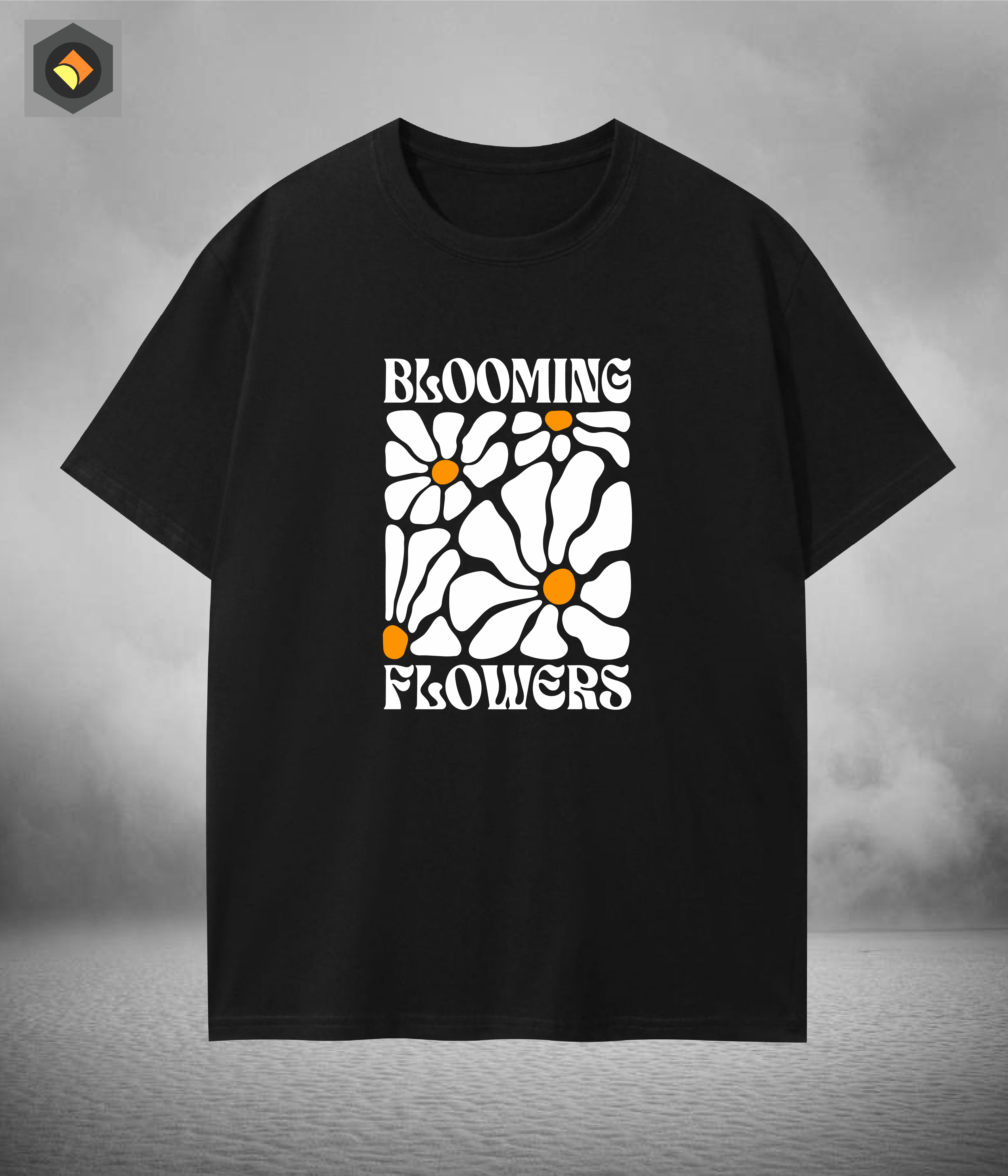 Premium Quality Womens Dropshoulder (Bright Flower-White One)