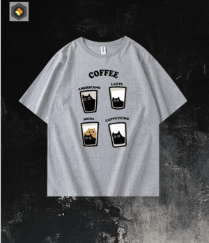 COOFFEE TYPE-GRAY DROP Premium Dropshoulder (Coffee)