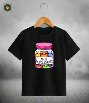 Premium Quality T shirt (Anti-depressant cats)