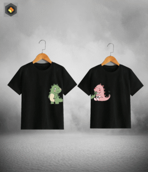dino couple Couple T-Shirt set (Dino Couple)